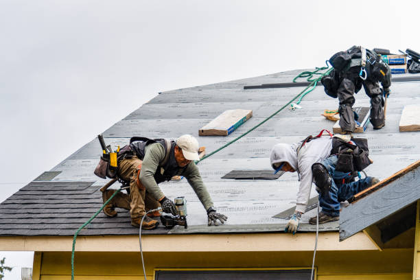 Professional Gutter Installation technician working in Firth, ID